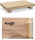 Counter Display(9 6 Inch,Natural) Nuogo Wood Riser Tray Soap, Stand Soap Tray for Kitchen Sink, Wood Pedestal