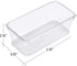 Masirs Clear Drawer Organizer, 8-Piece Set for Office Desk, Utensils, Cosmetics, and Makeup