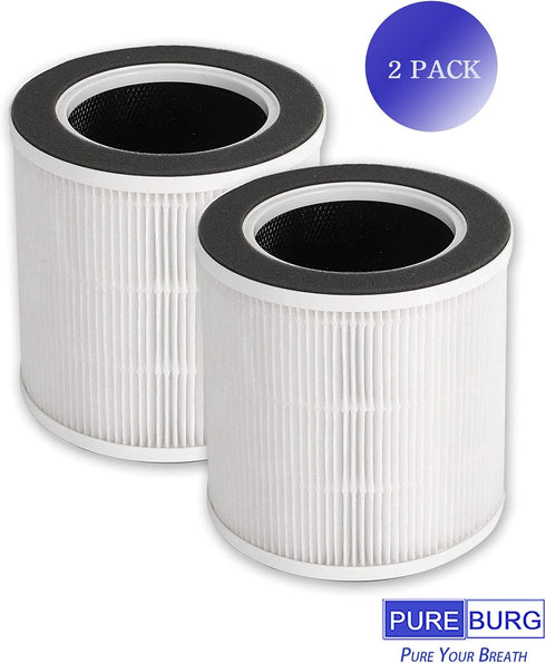 PUREBURG Replacement Filter 2-Pack H13 HEPA Activated Carbon, Compatible with HOKEKI VK-6067B & Ultima Cosa