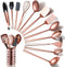 Copper Kitchen Utensils Set, 13 Pieces Stainless Steel Cooking Tools with Titanium Rose Gold Plating and Holder