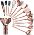 Copper Kitchen Utensils Set, 13 Pieces Stainless Steel Cooking Tools with Titanium Rose Gold Plating and Holder