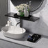 BBK Bathroom Vanity Tray, 7.8 in - 2 Pack, Silicone Bathroom Tray for Counter, Black