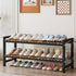 ZHUTIANXIA Shoe Rack Organizer for Small Spaces 2Tier Long Narrow Shoe Stand, Closet