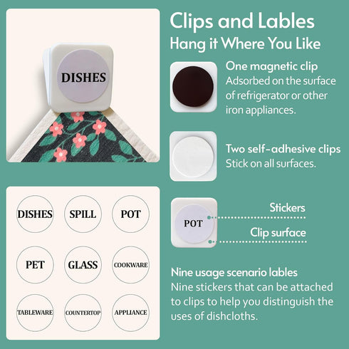 Swedish Dishcloths for Kitchen: 8 Pack Reusable Non-Scratch Paper Towels, Super Absorbent Biodegradable Sponge Cloths