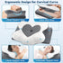 CushZone Cervical Neck Pillow, Memory Foam Neck Support Pillows for Sleeping, Shoulder Pillow for Side Sleepers, Back