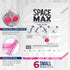 Small 6 Pack SPACE MAX Premium Space Saver Vacuum Storage Bags, Reusable with Travel Hand Pump