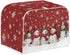 Snowman Toaster Cover, Bread Maker Kitchen Small Appliance Dust Covers for Christmas Decor, Universal Size