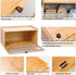 Counter-Large ETMI Bamboo Bread Box for Kitchen Capacity Bread Storage Container Farmhouse Bread Box with Window Bread