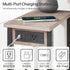 2-Tier BG240UBZ01 HOOBRO Narrow Side Table, Slim End Table with Charging Station, Skinny Nightstand with Open Storage