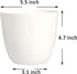 Youngever 8 Pack 5.5 Inch Plastic Planters Indoor Flower Plant Pots, Modern Decorative Gardening Pot with Drainage for All House Plants, Flowers, Herbs, Succulents and Hanging Plants (White) by Youngever
