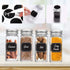 30 Pack 4 oz Lids(80 Labels,1 Funnel,1 1 Keketin Glass Spice Jars with Labels, Empty Square Spice bottles Seasoning