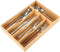 Bamboo Kitchen Drawer Organizer, 8.25 Inch Silverware Holder for Small Drawers, Cutlery Organizer