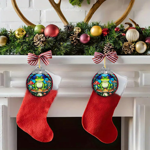 Geekism Tree,2025 Frog Ornament for Christmas Mushroom Frog Christmas Ornaments Frogs Gifts Frog Merch Decorations