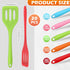 Rtteri 20 Pcs Small Serving Spatula High Heat Resistant Silicone Turner Flexible Nonstick Egg Spatula Flipper Mini Slotted Spatula for Cooking Kitchen Pancake Flip Fish, Red, Blue, Green, Orange, Pink by Rtteri