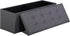 43 Inches 15" 43" 15" LEMY Folding Ottoman Storage Bench, Foot Rest Stool with Wooden Divider&Large Storage Space