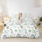 Kids Dinosaur Duvet Cover,Cute Cartoon Dino Animal Bedding Set Watercolor Cloud Jungle