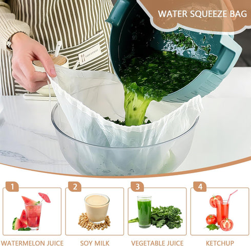 KBBYT 6 PCS Cheese Cloths Bag For Straining, Nut Milk Bag - Reusable Straining Bags for Vegetable, Soy Milk, Dumpling