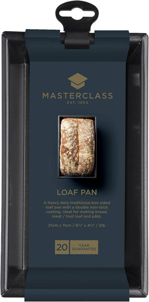 MasterClass KCMCHB20 2 lb Loaf Tin, PFOA Non Stick, 1 mm Carbon Steel, 21 x 11 cm, Grey