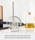 YAMAZAKI Home Ladle Holder, Lid Stand for Utensils in Kitchen, Steel, Water Resistant, White