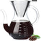 Unbreakable 8-Cup Pour Over Coffee Maker with Double Stainless Filter, Heat-Resistant Borosilicate Glass