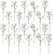 Crafare 36 Pack Artificial Berry Stems 7 Inch White Holly Berry Picks for