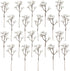 Crafare 36 Pack Artificial Berry Stems 7 Inch White Holly Berry Picks for