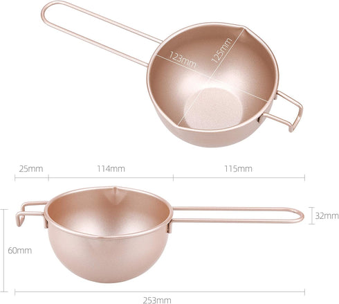 Carbon Steel Chocolate Melting Pan Nonstick Double Boiler Pot Melting Bowl for Candy Butter and Cheese Making by Soldadito