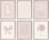 Lhoiplme Nursery Christian Wall Art Bible Verse Prints Pink Girl Nursery Room Canvas