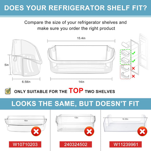 Upgraded 240356402 Refrigerator Door Bin Replacement for Frigi.daire Door Shelf Parts LFSS2612TF0/TE0, FFSS2615TE0/TS0