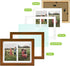 Golden State Art 8.5x11 Brown Wooden Picture Frame - White Mat for 2-5x7 Photos or 8.5x11 Certificate, Real Glass