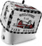 Welcome to Our Farm House 4 Slice Toaster Cover, Black and White Checkered, Large Kitchen Appliance Protection