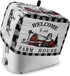 Welcome to Our Farm House 4 Slice Toaster Cover, Black and White Checkered, Large Kitchen Appliance Protection