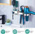 Wall Mounted Hair Dryer Holder, Hair Tool Organizer for Bathroom, Adhesive Stainless Steel Hair Dryer Hanger