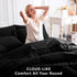 CozyLux Set 5 Set Twin Comforter with Sheets Black, Pieces Bed in a Bag, Black Comforter Twin Size, All Season Bedding