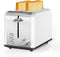Simple Deluxe 2-Slice Toaster - 3 Functions, 6 Browning Settings, Extra Wide Slot, Removable Crumb Tray, White