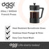 Oggi French Press Coffee Maker (20oz) - 5 Cup Capacity, Stainless Steel Lid & Plunger, Great Coffee Gifts