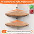 Set 2 9inch Gieanoo Floating Corner Shelves for Wall Solid Oak Rounded Corner Shelves Wall Mounted with Cable Hole Wood