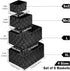 Woven Storage Baskets, Set of 6 Cube Container Baskets for Clothes, Shelves, Closet, Black