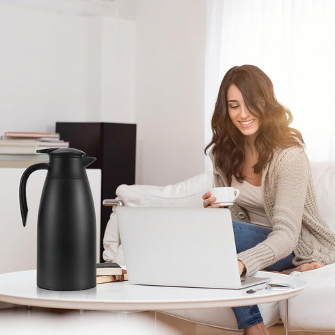70 oz Thermal Coffee Carafe, Insulated Stainless Steel Coffee Carafes for Keeping Hot Beverages Hot for 12 Hours (2
