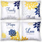 Tatuo 4 Pcs Flower Pillow Covers, 18x18 Inch Decorative Cushion Cases for Bed Couch Sofa (Yellow Series)