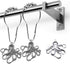 Set of 12 Octopus Shower Curtain Hooks, Decorative Stainless Steel Rustproof Brushed Nickel Rings for Bathroom
