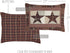 VHC Brands Abilene Star Standard Sham - 21x27 Country Patchwork Design in Burgundy