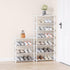 Hockmez 4-Tier Closet (1-White) Small Shoe Rack .Stackable Shoe Shelf Storage Organizer for Entryway Hallway Bathroom