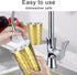 Beasea 15oz Stainless Steel Cups, 4 Pack Gold Double Wall Insulated Drinking Tumblers