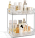TENDER EPOCH 2-Tier Bathroom Counter Organizer Countertop Storage, Dresser Organizer Vanity Tray for Makeup,