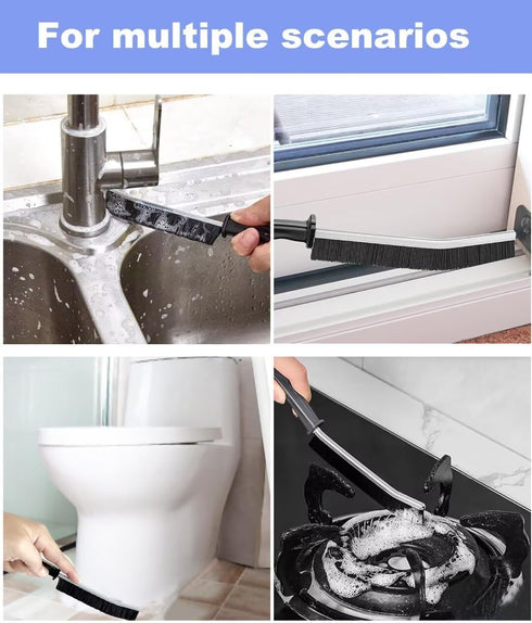 Xemnys Grout Tile Brush, Under Rim Toilet Brush, Crevice Cleaning Brush Gap Cleaner Tool