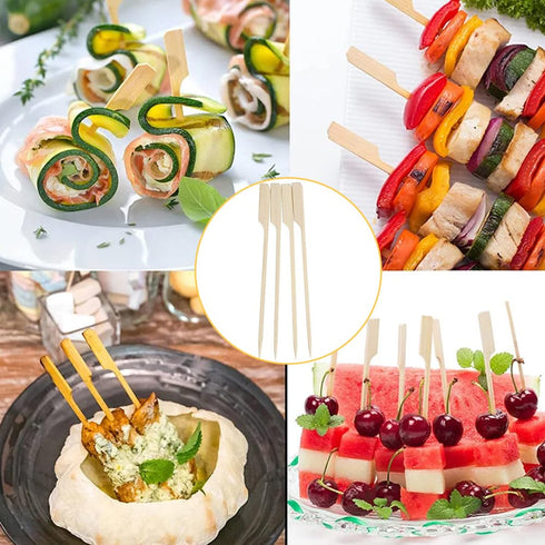 Perfect Stix Paddle Pick 6-200, 6" Bamboo Paddle Pick Skewers, Pack of 200