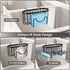 SWTYMIKI Movable Kitchen Sink Caddy - Stainless Steel Sponge Holder with M Shape Hook for Dish Sponge, Brush, Organizer