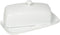 Now Designs Stoneware Rectangle Butter Dish with Lid, White 4.5 x 8