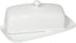 Now Designs Stoneware Rectangle Butter Dish with Lid, White 4.5 x 8